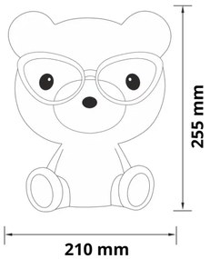 Lampada LED notturna per bambini dimmerabile LED/2,5W orso rosa