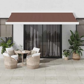 Tenda Da Sole Retrattile Automatica 400x300 Cm Marrone /