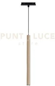Sospensione tubo/grande per binario magnetico oro led 3000k 468lm 6w