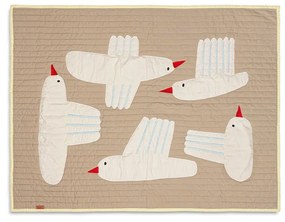 ferm LIVING - Bird Quilted Blanket Sand ferm LIVING