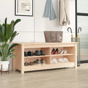 Scarpiera 110x38x45,5 Cm İn Legno Massello Di Pino /