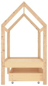 Giroletto per Bambini con Cassetto in Pino Massello 70x140 cm