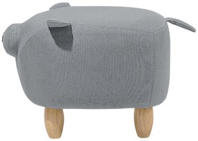 Pouf in tessuto grigio chiaro PIGGY Beliani
