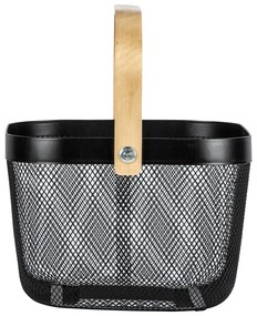 Organizzatore da bagno nero con manico in bambù Bambusa - Wenko