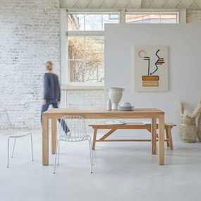 Tikamoon - Tavolo in legno di rovere massello senza nodi 180x90 Eden