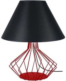 Tosel  Lampade d’ufficio lampada da soggiorno tondo metallo rosso e nero  Tosel