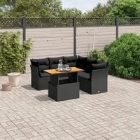 Set Divani da Giardino 5 pz con Cuscini in Polyrattan Nerocod mxl 88713