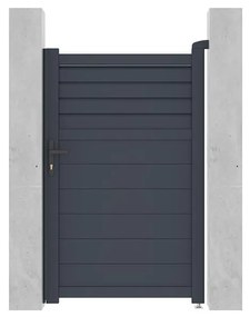 Cancello a battente L103 x H166 cm in Alluminio con motivi Antracite - VIAZO