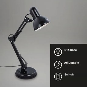 Brilo - Lampada da tavolo PIXA 1xE14/25W/230V nera