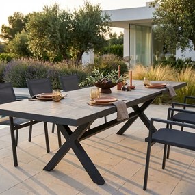 GRES - tavolo da giardino allungabile in alluminio e gres