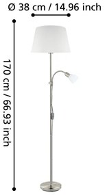 Eglo 95686 - Lampada da terra CONESA 1xE27/60W + 1xE14/40W