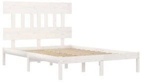 Giroletto bianco in legno massello 120x190 cm small double