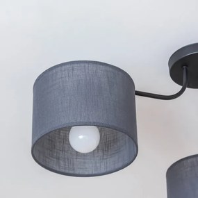 Plafoniera ALBA 3xE27/15W/230V grigio