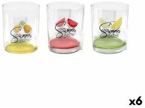 Set di Bicchieri Home Style Summer Frutta 280 ml 3 Pezzi (6 Unità)