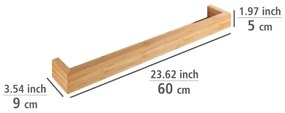 WENKO 24744100 - Mensola BAMBUSA 60x9 cm marrone