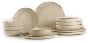 Set da tavola 12 pezzi beige in porcellana