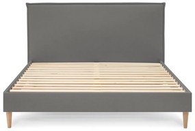 Letto matrimoniale imbottito antracite con griglia 180x200 cm Sary - Bobochic Paris