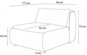 Modulo divano beige Jeanne - Bobochic Paris