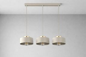 Brilagi - Lampadario a cavo SPRING 3xE27/60W/230V beige/oro