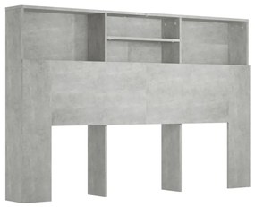 Testiera con scomparti grigio cemento 160x19x103,5 cm