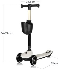 Lionelo - Monopattino per bambini MEY 3xAAA Beige Sand