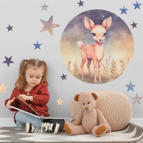 Adesivo per la cameretta dei bambini - Cervi e stelle | Inspio