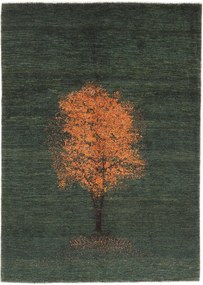Loribaft Tappeto 130x180 Verde (Iran) Annodato A Mano