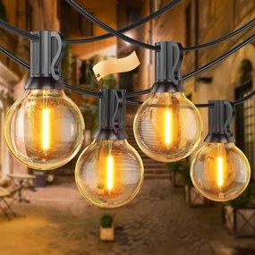 LED catena luminosa decorativa per esterni 36xE12/1W/230V 22,35 m IP65 nero