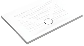 Piatto doccia in ceramica PUNTO L 100 x L 70 x H 3.5 cm bianco opaco