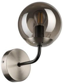 Brilagi - Lampada da parete MALIVA 1xE14/15W/230V cromo opaco/fumé