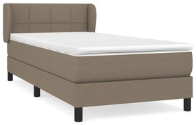 Giroletto a molle con materasso tortora 100x200 cm in tessuto