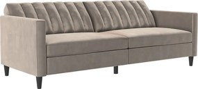 Divano grigio chiaro in velluto 207 cm Celine - Støraa