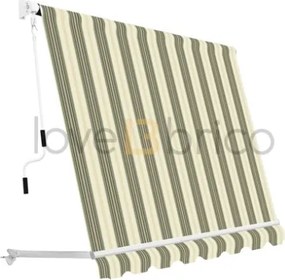 Tenda Da Sole Sangiorgio 100x250 A Caduta Senza Cassonetto Con Braccetti Rigato Beige