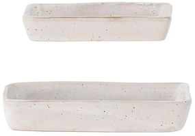 Set di 2 organizer da bagno in gres bianco e blu Aurora - Bloomingville
