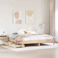 Letto senza Materasso 180x200 cm in Legno Massello di Pino 3301701