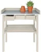 Esschert Design Banco da Lavoro da Giardino Bianco CF29W