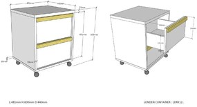 Mobile per bambini bianco 48x60 cm London - Vipack