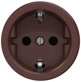 Kliklap - Presa domestica in stile retrò senza placca SCHUKO 230V/16A, marrone