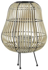 Lanterna in legno di salice marrone chiaro 44 cm BERKNER Beliani