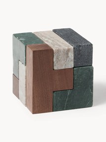 Oggetto decorativo in marmo e legno di noce Mauricio