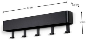 Attaccapanni da parete grigio tortora in metallo con scaffale 52 cm Dax Play – Spinder Design