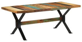 Tavolo Da Pranzo 180x90x73 Cm İn Legno Massello Di Recupero /