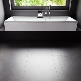Piastrella da pavimento e rivestimento interno 100 x 100 cm Sp. 3.5 mm rettificato Concrete Negro in gres porcellanato nero opaco traffico intenso (pei 4/5) R9