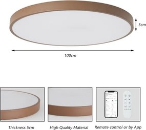 Brilagi-LED Lampada dimmerabile POOL SMART LED/128W/230V 100 cm Wi-Fi Tuya+telecomando marrone