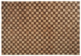 Check Wool Jute Rug 140x200 Coffee/Natural - Ferm Living