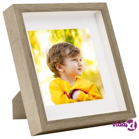 vidaXL Set Cornici Foto 3D 5 pz Legno Scuro 23x23 cm per Foto 13x13 cm