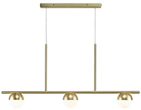 Nordlux - Lampadario a sospensione con filo CONTINA 3xG9/5W/230V ottone