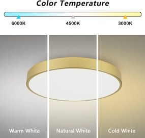 Brilagi - plafoniera LED POOL LED/100W/230V 3000/4500/6000K diametro 80 cm dorata