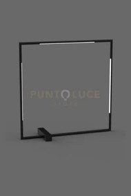 Tubular  tavolo quadrato tubolare nero opaco, led 12w,960lm,3000k,l...
