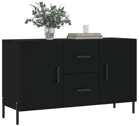 Credenza nera 100x36x60 cm in legno multistrato